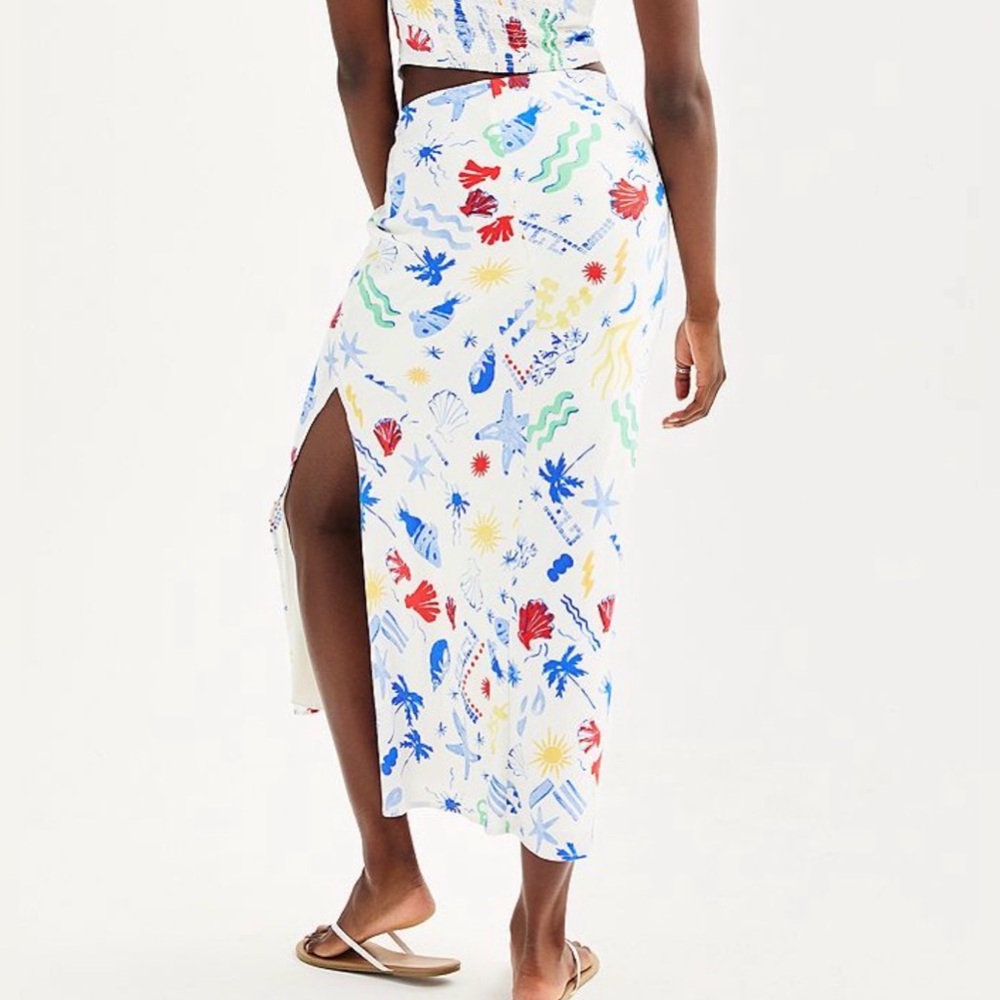 Kohls SO Marine Print Two Piece Skirt Set SZ XL - Picture 8 of 12